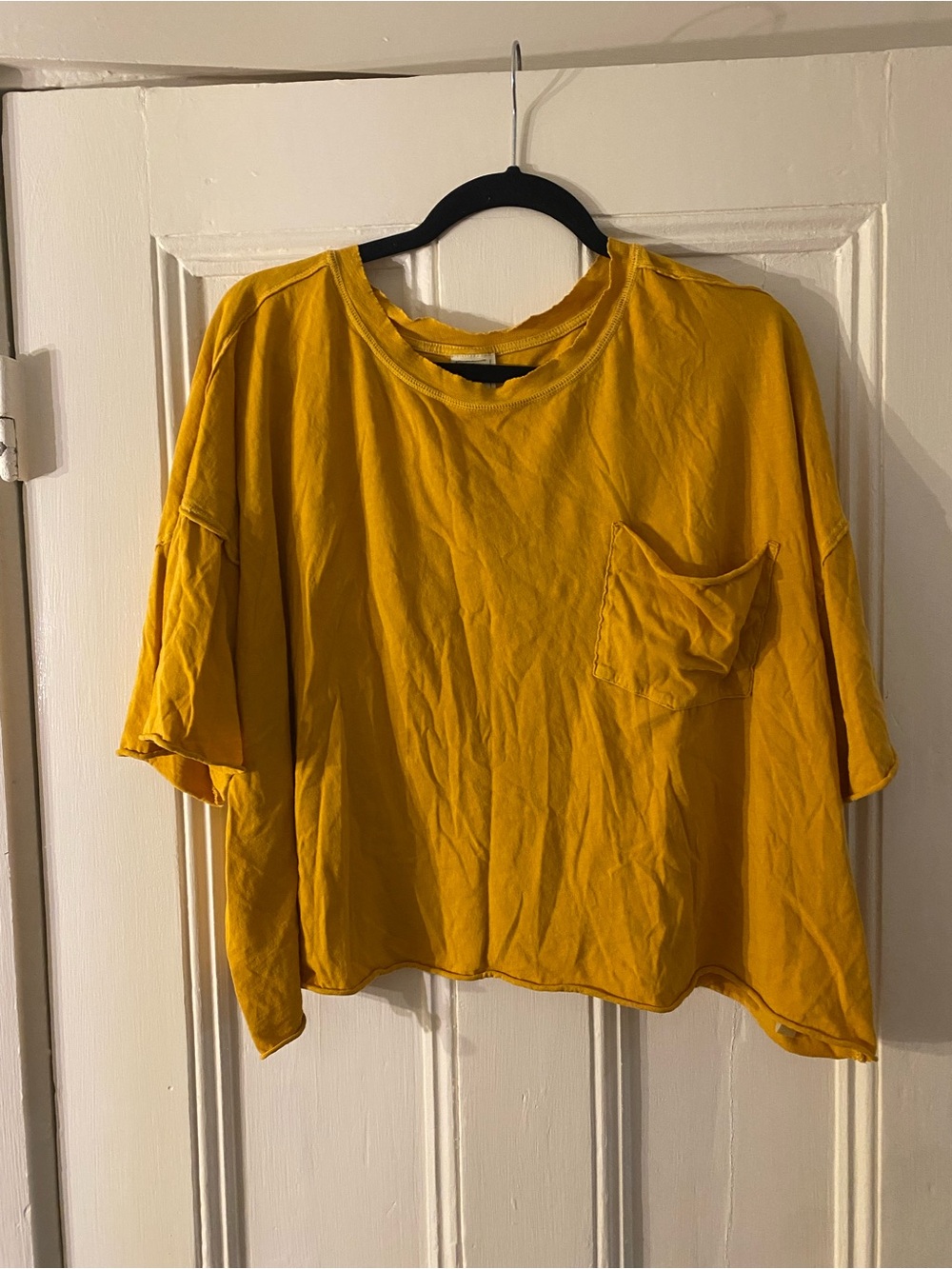 We The Free Cropped Pocket Tee - Mustard
